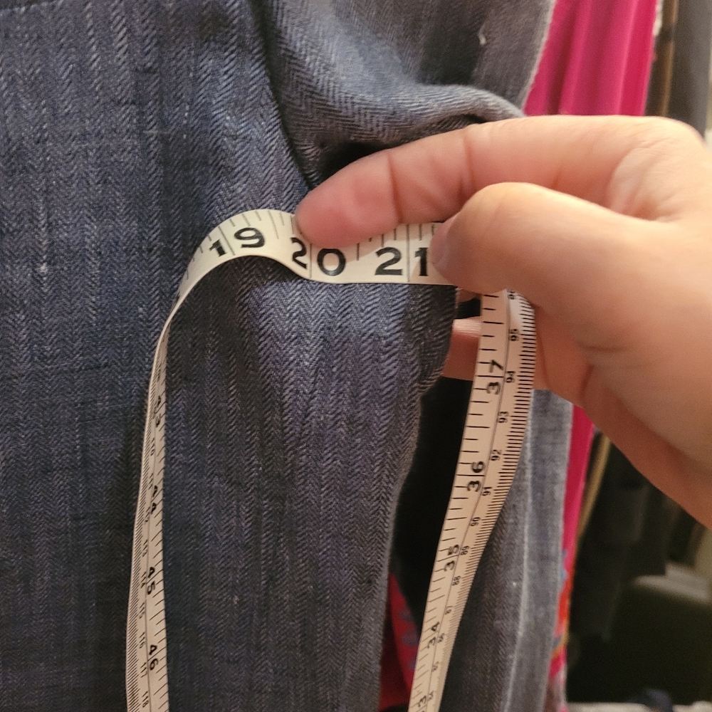 Oche Boutique Men's 40R Blue 100% Linen Tailor Hand Made Lined Blazer - Picture 14 of 16